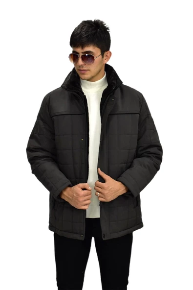 Erkek Spor Yaka Kürklü Mont  M3317 BGL-ST03236 - Resim 9