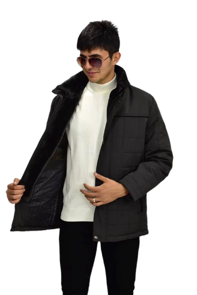 Erkek Spor Yaka Kürklü Mont  M3317 BGL-ST03236 - Resim 7