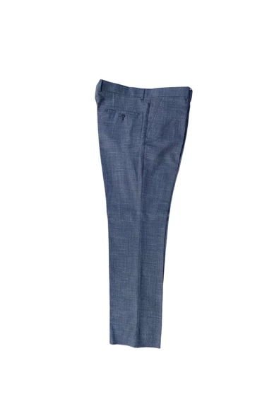 REGULAR KALIP DESENLİ POLİ VİSKON MEVSİMLİK KUMAŞ PANTOLON - 10