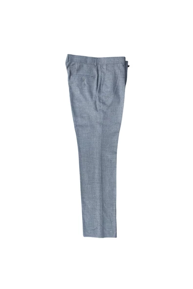REGULAR KALIP DESENLİ POLİ VİSKON MEVSİMLİK KUMAŞ PANTOLON - 7