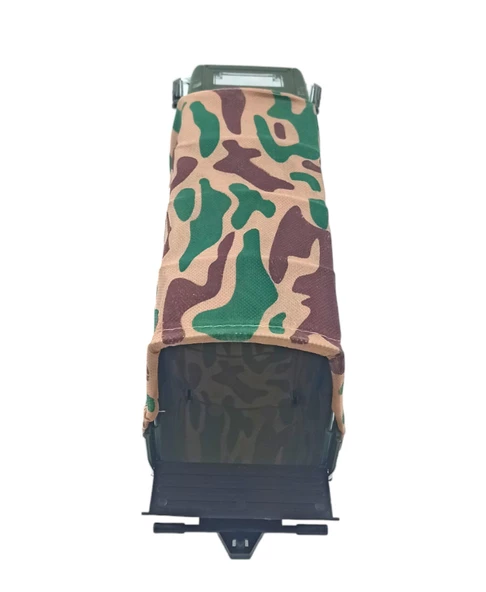 Askeri Kamyon Asker Taşıyıcı Büyük Boy Kamyon Arkası Açılabilen Unimog Askeri Kamyon 40x17cm. - 2