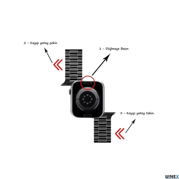 Winex Watch 8 WS92 Max Amoled Ekran Android İos HarmonyOs Uyumlu Akıllı Saat Gümüş - 4