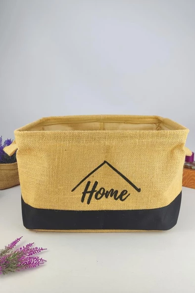 Digithome Hasır Çok Amaçlı Düzenleyici Organizer Mega Dikdörtgen Sepet Siyah - CLY-J1004 C1-1-121 - 3