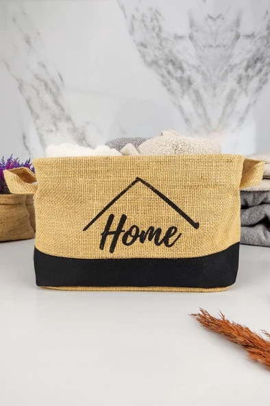 Digithome Hasır Çok Amaçlı Düzenleyici Organizer Mini Dikdörtgen Sepet Siyah - CLY-J1006 C1-1-121 - 2