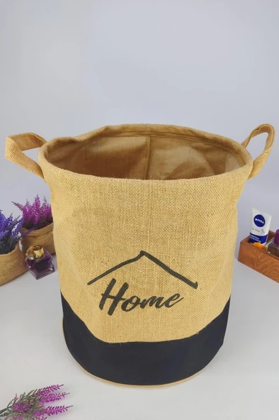 Digithome Hasır Çok Amaçlı Düzenleyici Organizer Mini Yuvarlak Sepet Siyah - CLY-J1013 C1-1-121 - 2