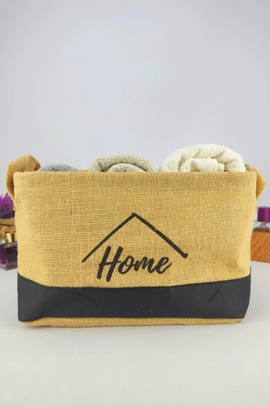 Digithome Hasır Çok Amaçlı Düzenleyici Organizer Midi Dikdörtgen Sepet Siyah - CLY-J1005 C1-1-121 - 2