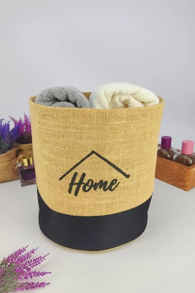 Digithome Hasır Çok Amaçlı Düzenleyici Organizer Mini Yuvarlak Saksılık Siyah - CLY-J1025 C1-1-121 - 2