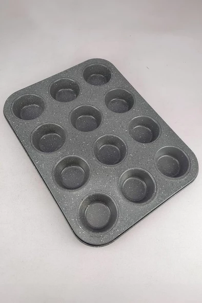Digithome 12 Bölmeli Yanmaz Yapışmaz Muffin & Cupcake Kalıbı – THN69005 C1-1-18 - 5