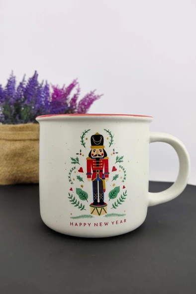 Digithome New Year Porselen Yılbaşı Kupası 360 Cc Desen 3 – THN10800 C1-1-18 - 2