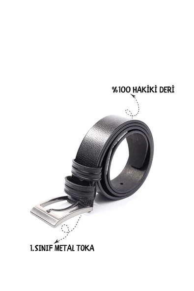 Walkenzo Smt-3368 Erkek Hakiki Deri Klasik Kumaş Kemeri