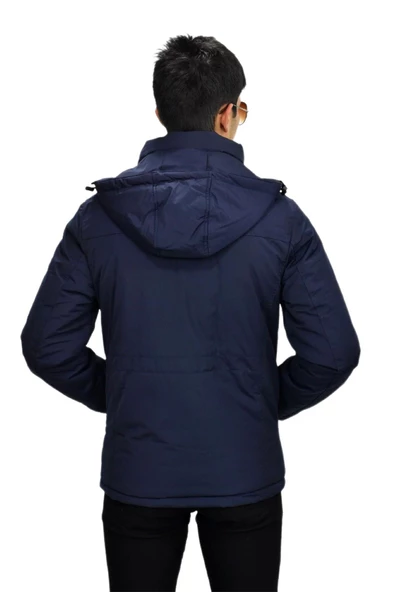 Erkek Spor Kapüşonlu Mont  M3306 BGL-ST03230 - Resim 10