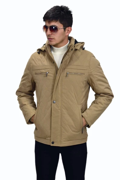 Erkek Spor Kapüşonlu Mont  M3303 BGL-ST03235 - Resim 4