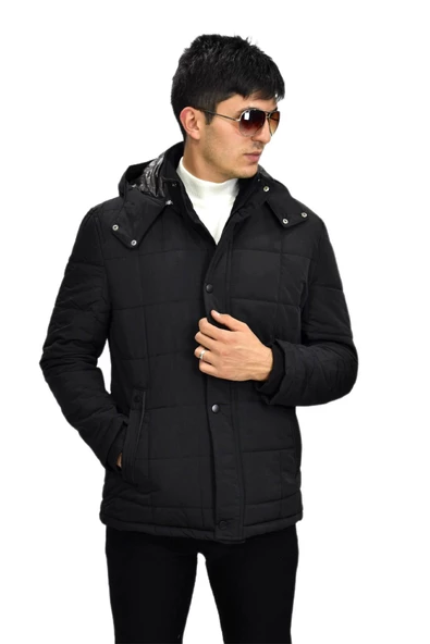 Erkek Spor Kapüşonlu Mont  M3104 BGL-ST03237 - Resim 2