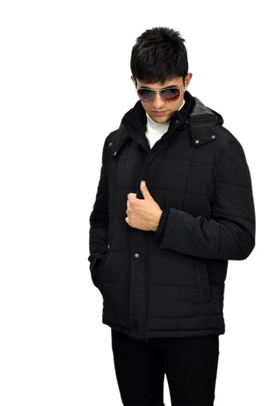 Erkek Spor Kapüşonlu Mont  M3104 BGL-ST03237 - Resim 4