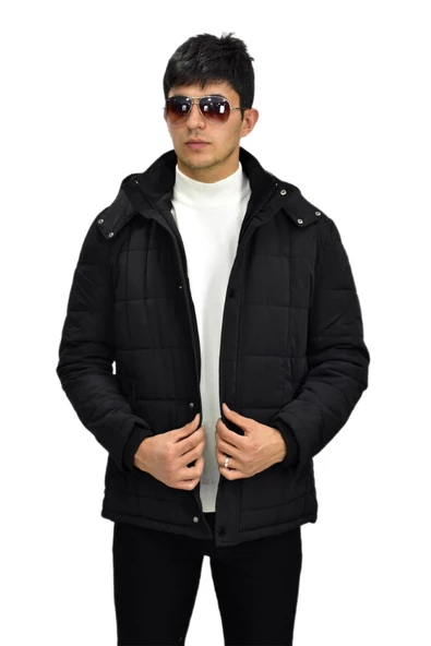 Erkek Spor Kapüşonlu Mont  M3104 BGL-ST03237 - Resim 8