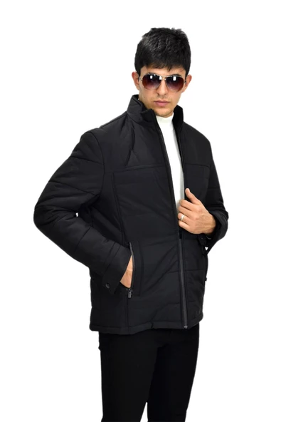 Erkek Büyük Beden Spor Hakim Yaka Mont  M3098 BGL-ST03241 - Resim 5