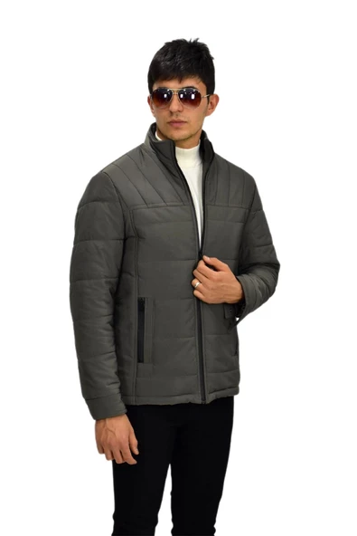 Erkek Büyük Beden Spor Hakim Yaka Mont  M3098 BGL-ST03241 - Resim 4