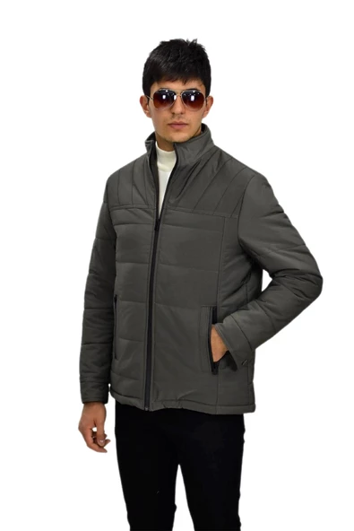 Erkek Büyük Beden Spor Hakim Yaka Mont  M3098 BGL-ST03241 - Resim 6