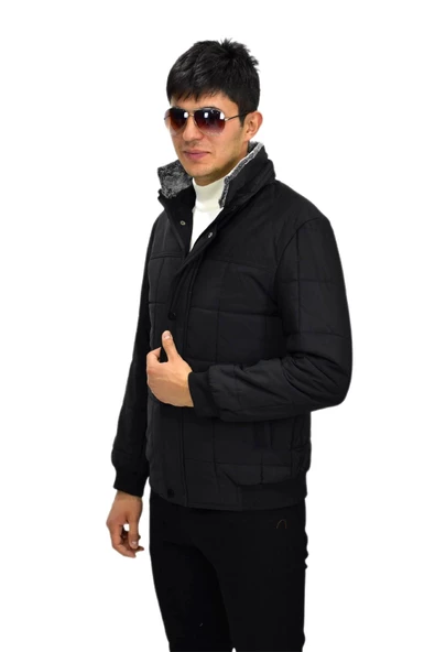 Erkek Spor Peluş Yaka Mont  M3096 BGL-ST03242 - Resim 10