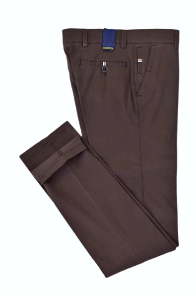 Erkek Silim Fit Kahverengi Kanvas Pantolon BGL-ST03324 ürün görseli