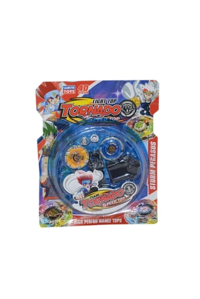 Beyblade Tornado Arenalı 2 Li Oyun Seti Metal Topaçlar ve Oyun Arenası Birlikte - 3