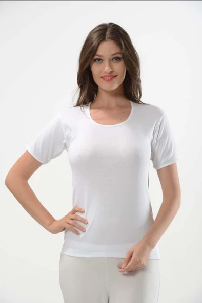 SEHER YILDIZI 0011 BAYAN YARIM KOLLU ATLET 12 ADET  BEYAZ 2XL ürün görseli