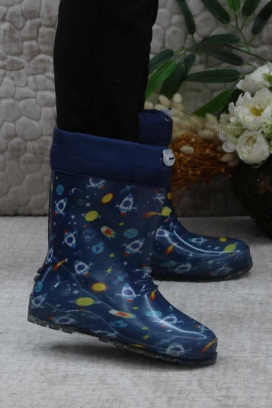 Fort 7061 Mavi Füze İçi Peluşlu Su Geçirmez Erkek Çocuk Kar Yağmur Çizmesi ürün görseli