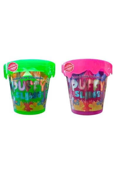 BamBamToys Puffy Slime Yeni Trend Slime -2 Adet Pofuduk Slime Neon Renkli 120 Gr Slaym