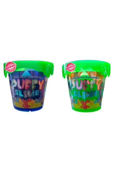 BamBamToys Puffy Slime Yeni Trend Slime -2 Adet Pofuduk Slime Neon Renkli 120 Gr Slaym