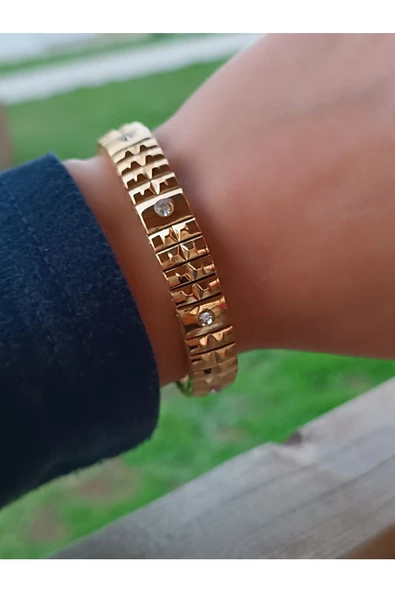 Şık ve modern Çelik Nomi Taşlı İnce Bileklik ürün görseli 1
