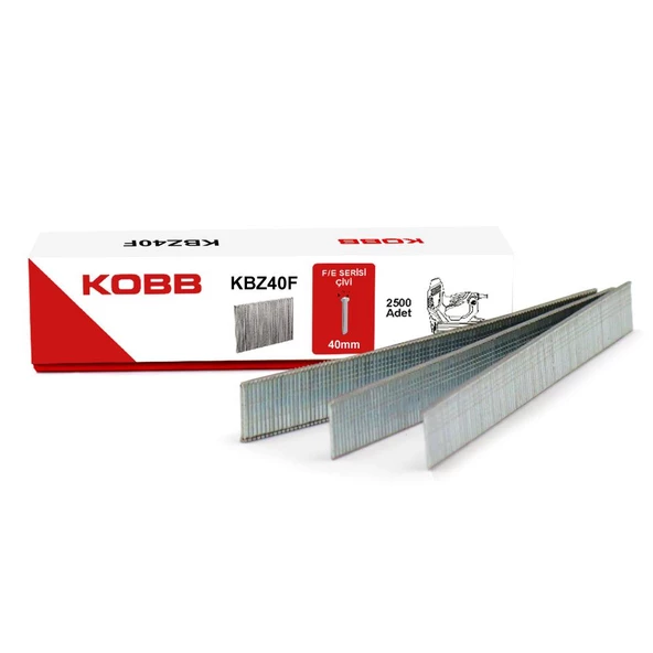 Kobb Kbz40f 40Mm 2500 Adet F/E/J/8 Serisi Ağır Hizmet Tipi Kesik Başlı Çivi