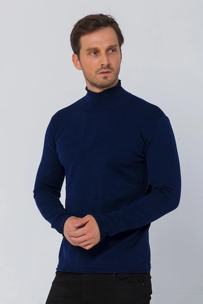 Erkek Regular Balıkçı Yaka Rahat Kazak - 6