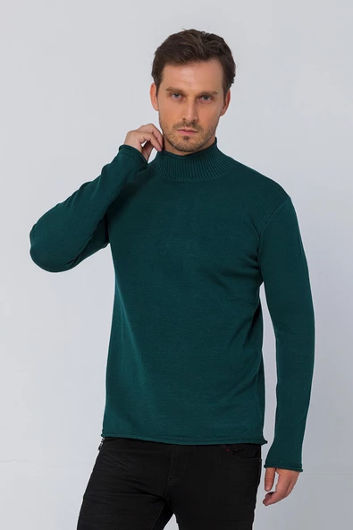 Erkek Regular Balıkçı Yaka Rahat Kazak - 11