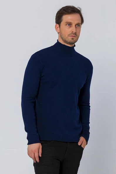 Erkek Regular Balıkçı Yaka Rahat Kazak - 8