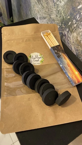 Tütsü Kömürü 10 Adet Buhur Kömürü Buhurdanlık - 4