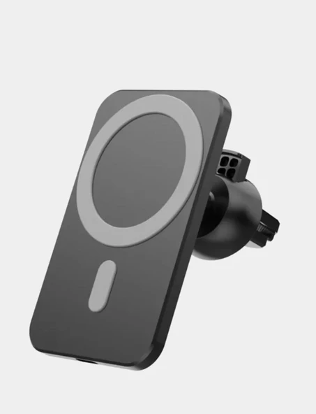 Magsafe 15W Kablosuz Şarj Alet Araç Içi Izgara Telefon Tutucu Manyetik Magsafe Kablosuz Wireless Araç Şarjı - 5