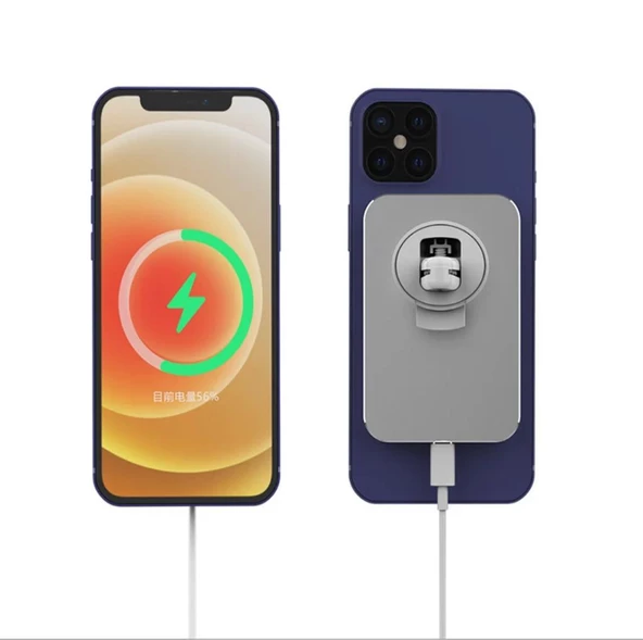 Magsafe 15W Kablosuz Şarj Alet Araç Içi Izgara Telefon Tutucu Manyetik Magsafe Kablosuz Wireless Araç Şarjı - 7