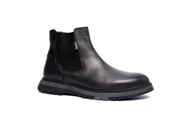 Komcero Erkek Hakiki Deri Chelsea Lastikli Siyah Bot 3K1234-767 - 2