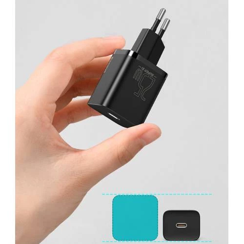 BASEUS 25W Hızlı Şarj Başlığı ve 1 Mt Type C Şarj ve Data Kablosu, Telefon ve PC Şarj Aleti - 3