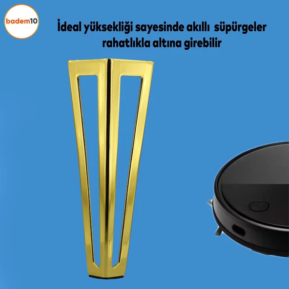 Ovit Açık Mobilya Koltuk Baza Sehpa Kanepe Masa Ayağı Metal Ayak 20 Cm Altın - 5