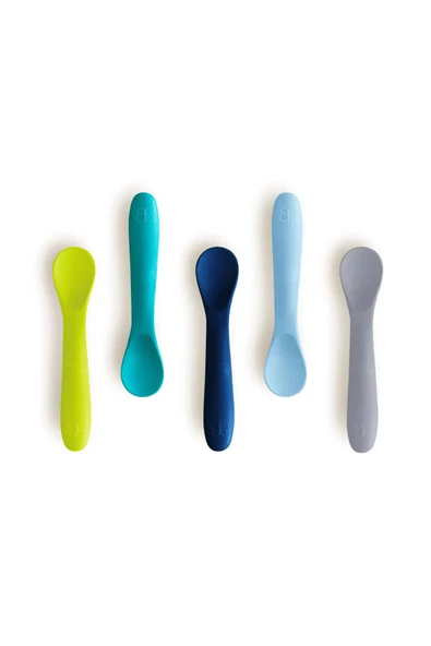 Bblüv Spoön Silikon 5'li Kaşık Seti Mavi