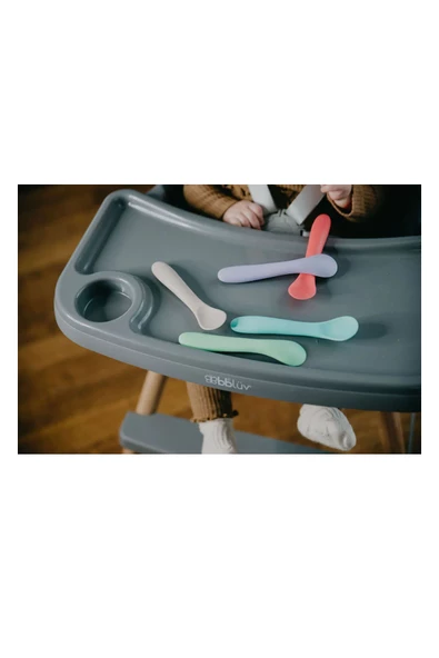 Bblüv Spoön Silikon 5'li Kaşık Seti Mavi - 6