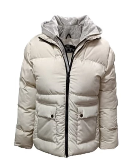 Kaside Y060 Kadın Oversize Kapüşonlu Şişme Spor Mont - 4