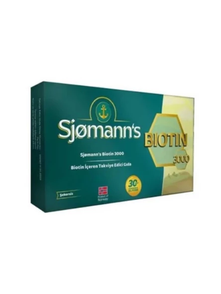 Sjomann's Biotin Çiğnenebilir Jel 30 Tablet