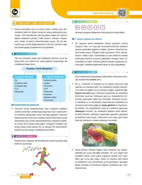Dr. Biyoloji Barış Hoca Zero Serisi Biyoloji Video Ders Kitabı F10 Yayınları - 2