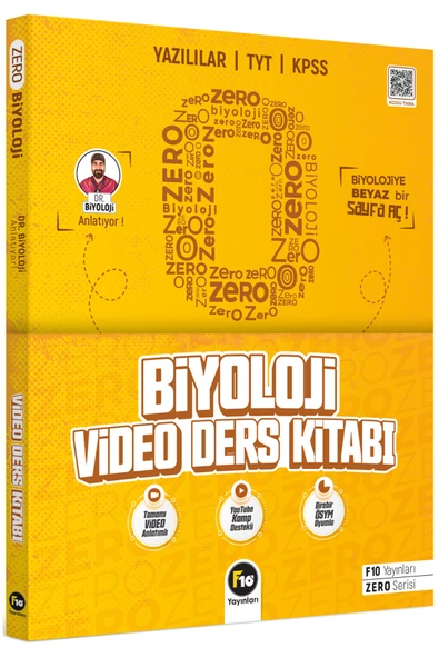 Dr. Biyoloji Barış Hoca Zero Serisi Biyoloji Video Ders Kitabı F10 Yayınları