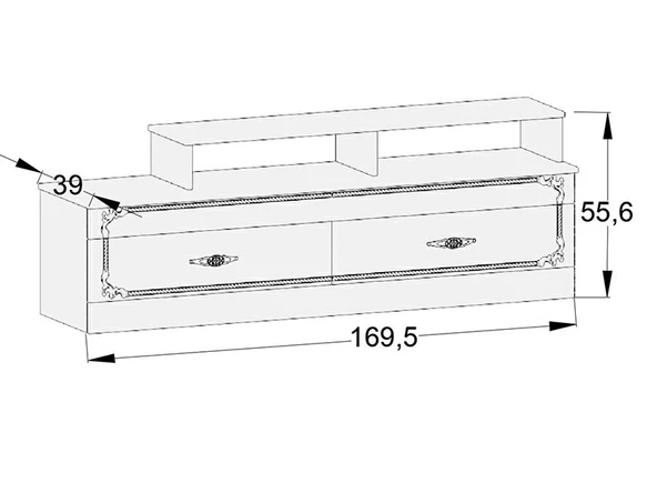 ABRE VM-500 DORE CEVİZ TV SEHPASI TV ÜNİTESİ - 4
