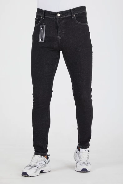 Murratto Erkek Slim Fit Likralı Siyah Kot Pantolon - 2