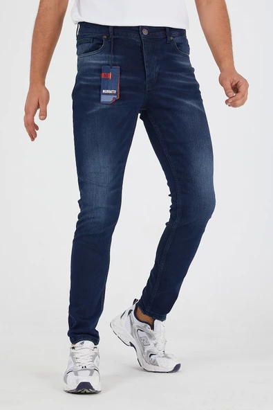 Murratto Erkek Slim Fit Likralı Lacivert Kot Pantolon - 3