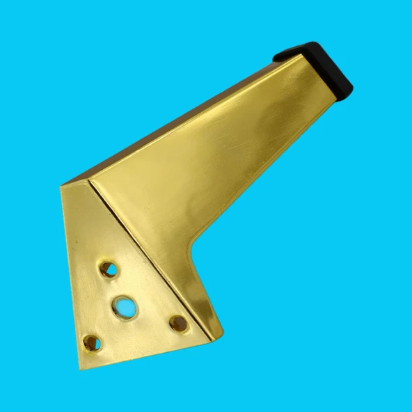 Sehpa Masa Puf Tabure Ünite Baza Koltuk Ayağı Mobilya Ayakları Ayağı Metal Ayakları 12 Cm Altın - Resim 6